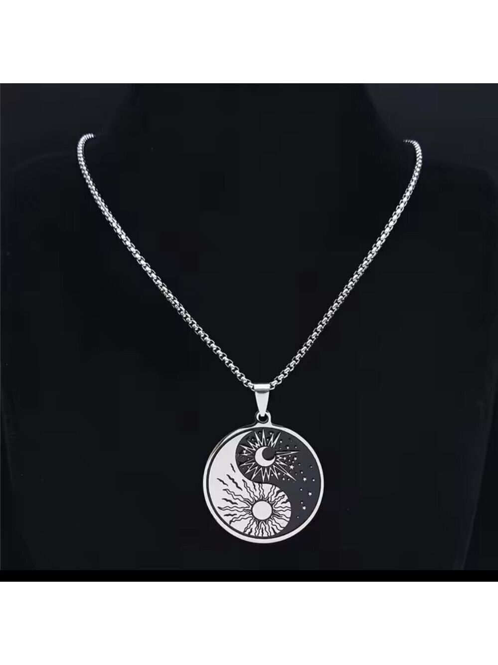 COPY Yin Yang Necklace Pendant Stainless Steel #1457